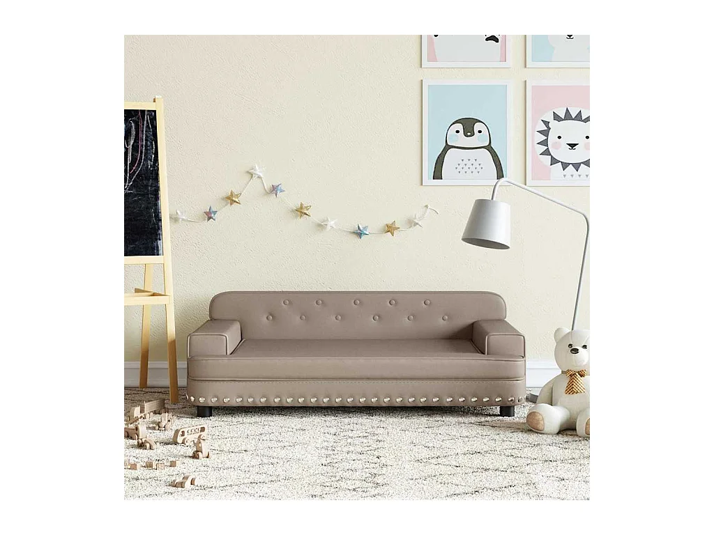 Canapé pour enfants cappuccino 90x53x30 cm similicuir