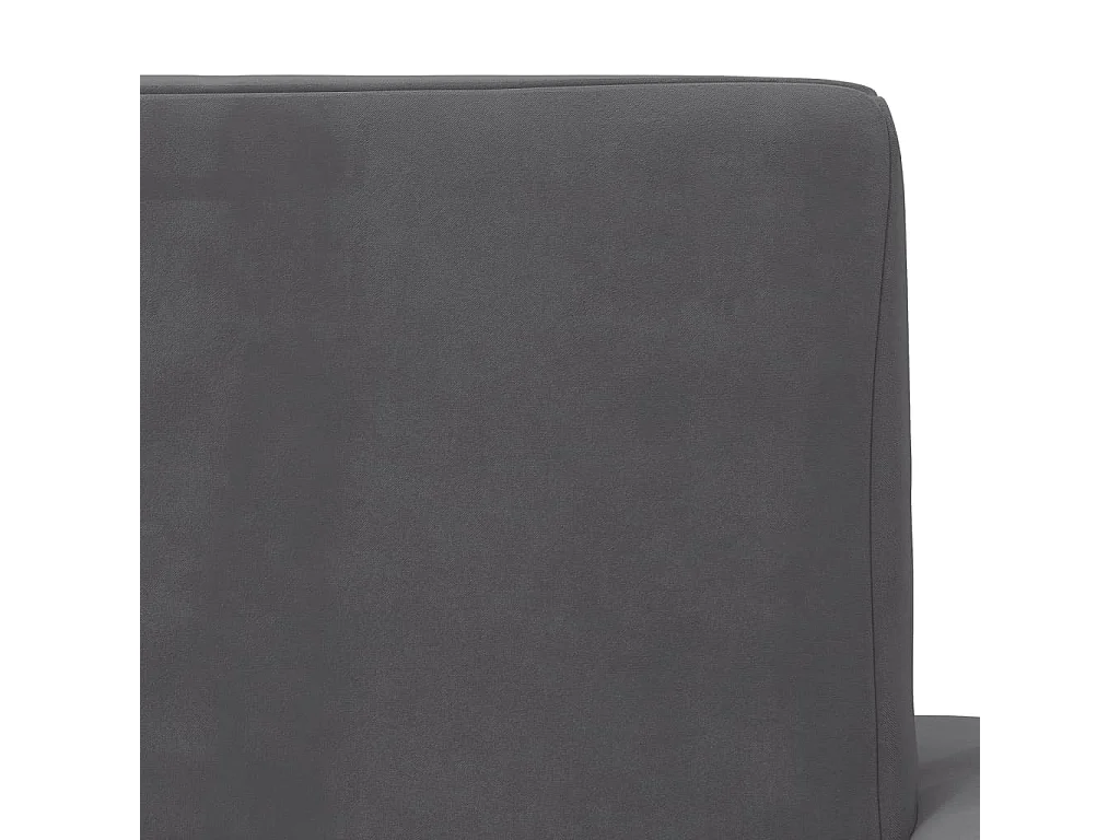 Kinder Schlafsofa 2 Sitzer Anthrazit weicher Plüsch