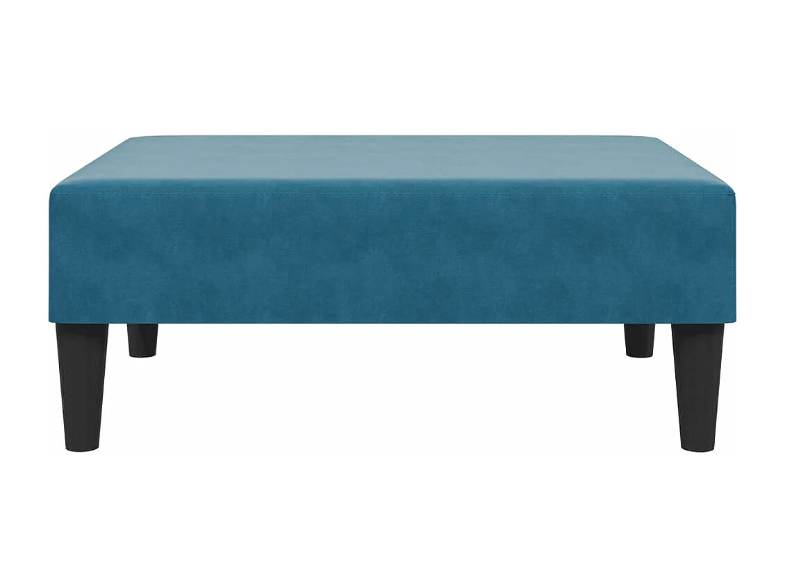 Divano letto 2 posti con poggiapiedi velluto blu