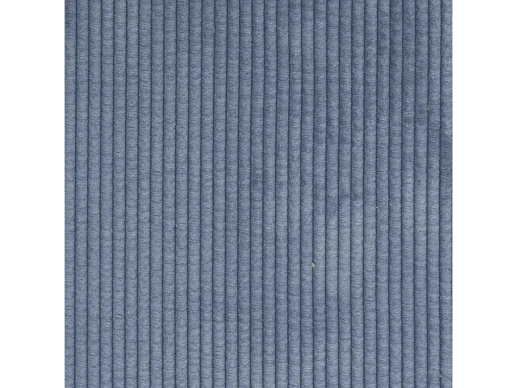 Divano a due posti blu 109 cm tessuto velluto a coste