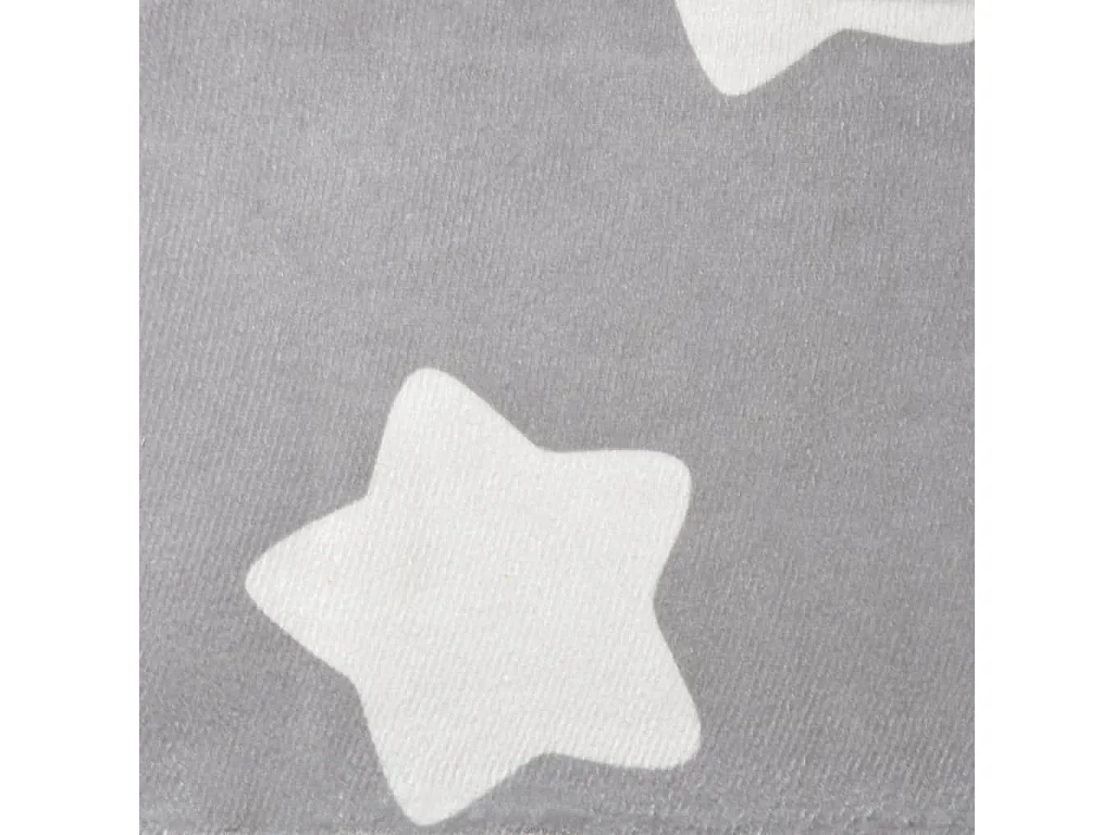 Sofá infantil gris claro con estrellas de peluche suave