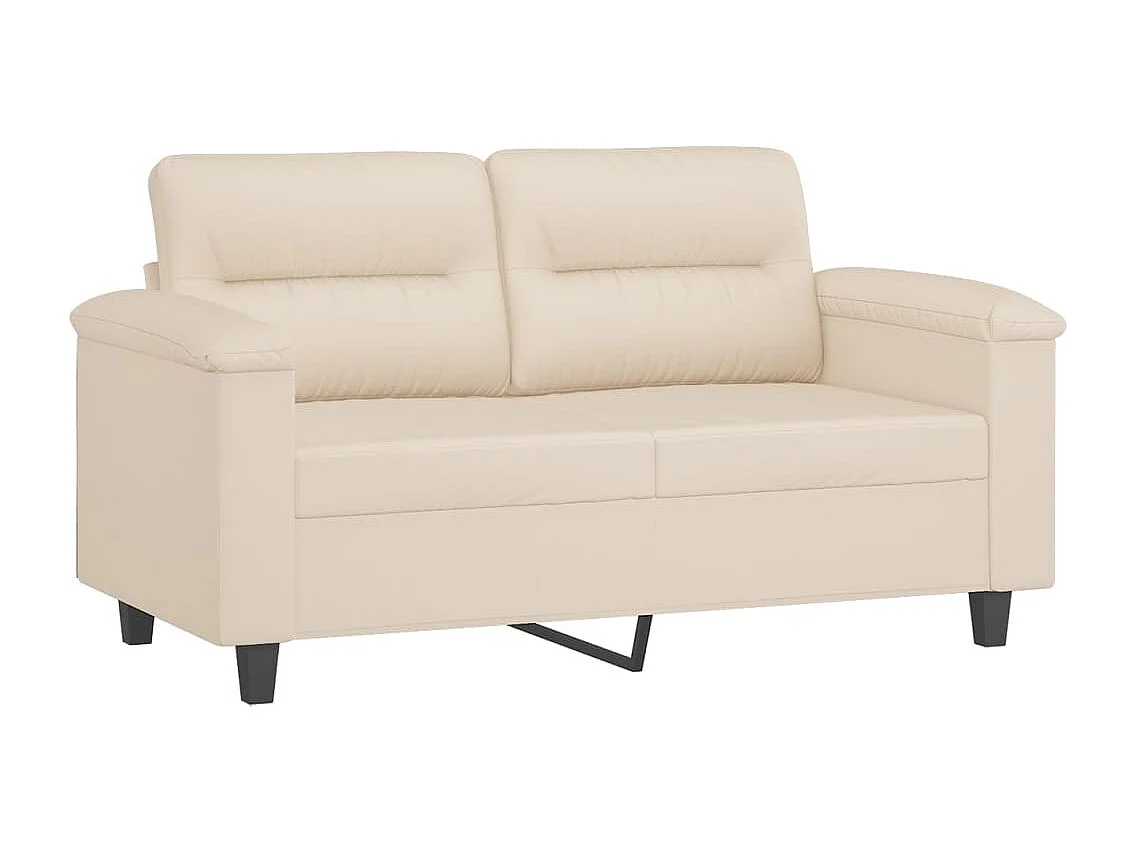 Conjunto de sofá de 3 piezas con cojines beige tejido de microfibra