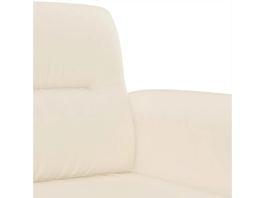 3-teiliges Sofaset mit beigen Kissen aus Mikrofaserstoff