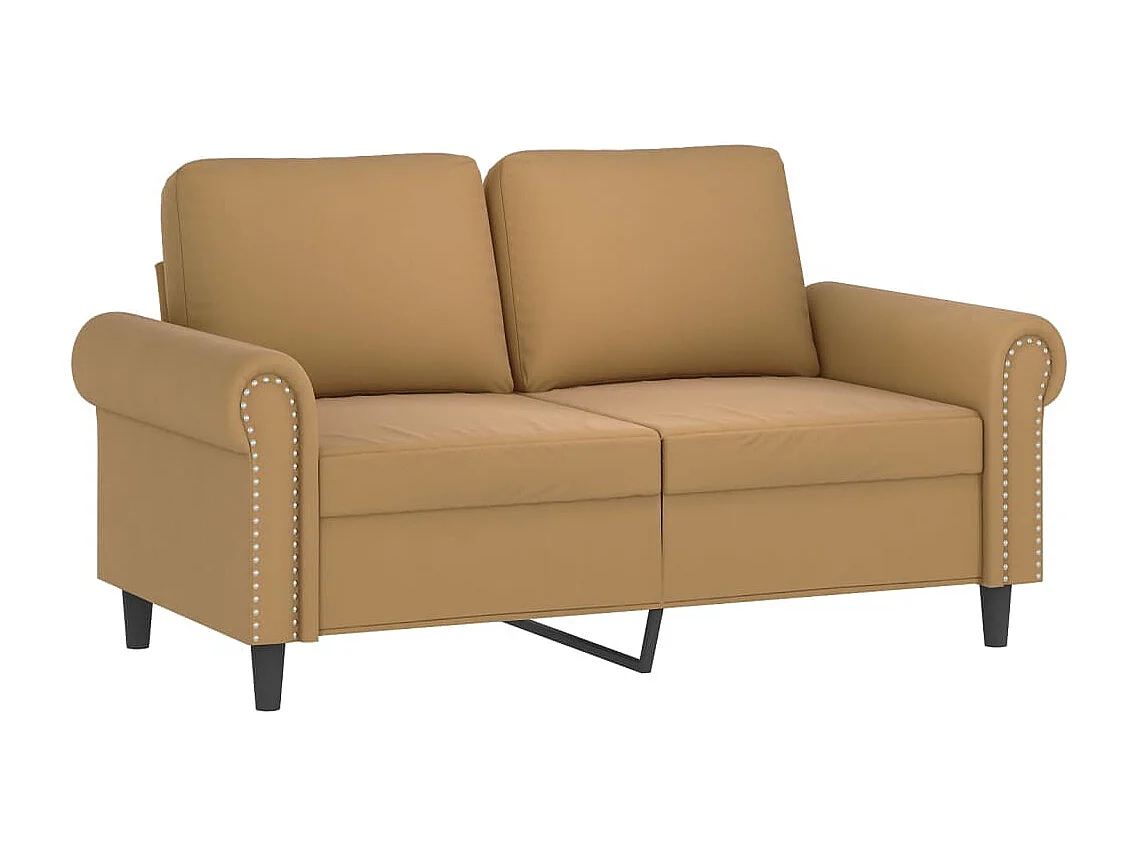 Conjunto de sofá de 3 peças com almofadas de veludo marrom