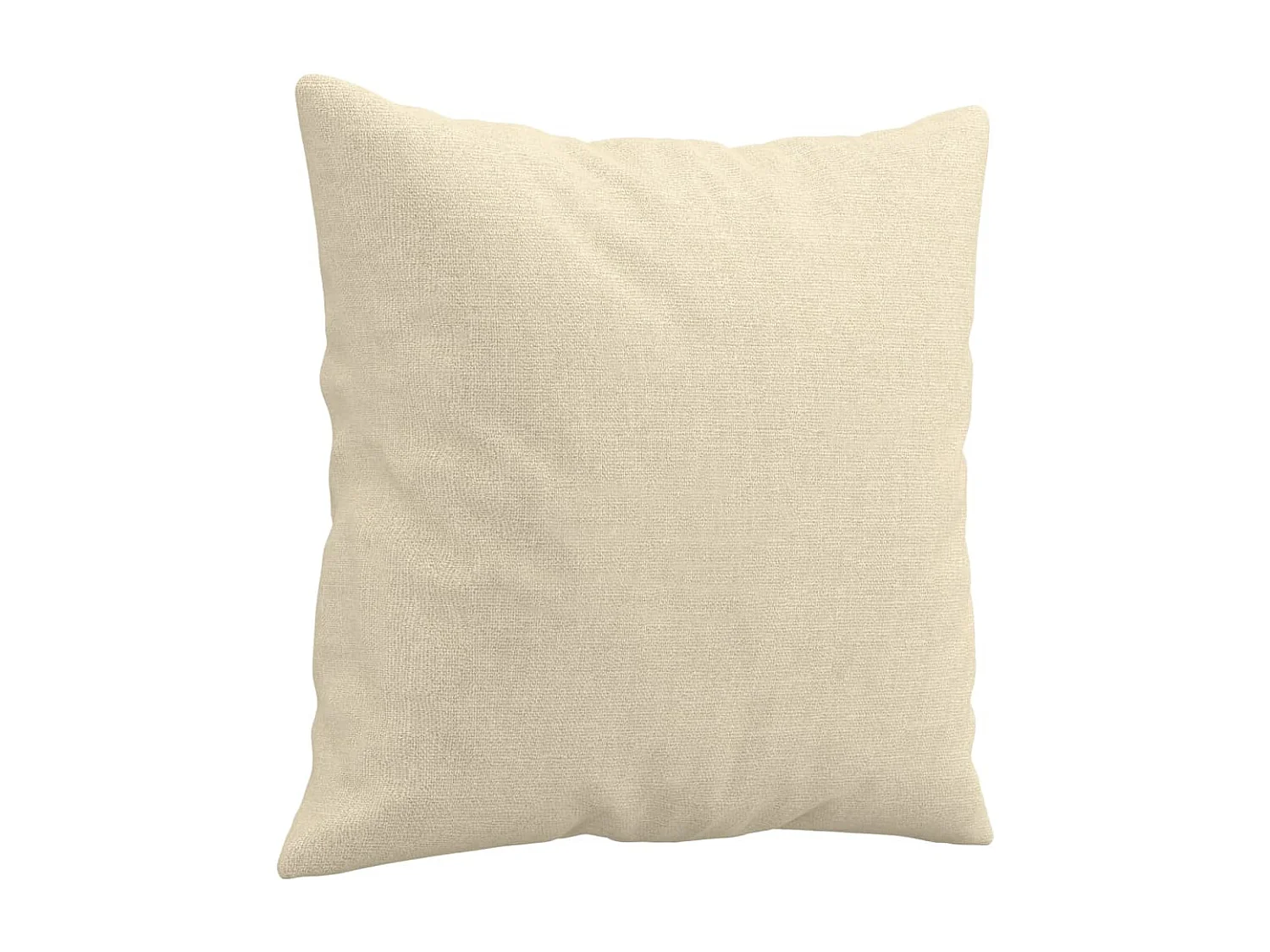 Canapé 2 places avec oreillers décoratifs crème 140 cm tissu