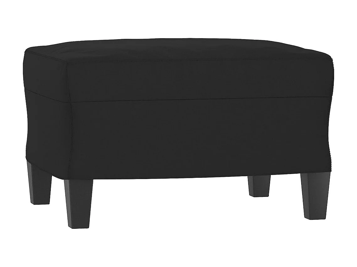 Set di 4 divani con cuscini in tessuto microfibra nero