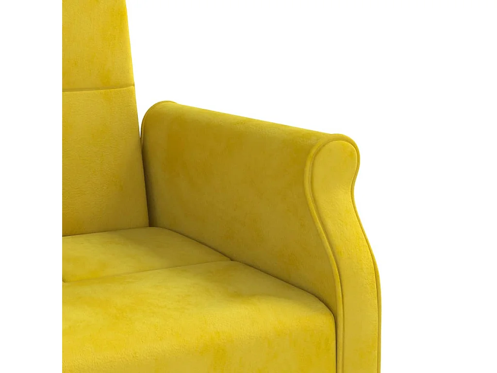 Canapé-lit avec coussins jaune velours