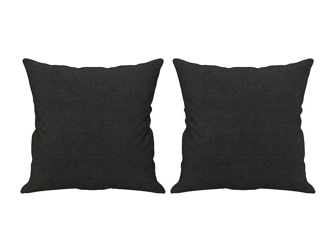 Conjunto de sofá de 3 piezas con cojines de tela negra