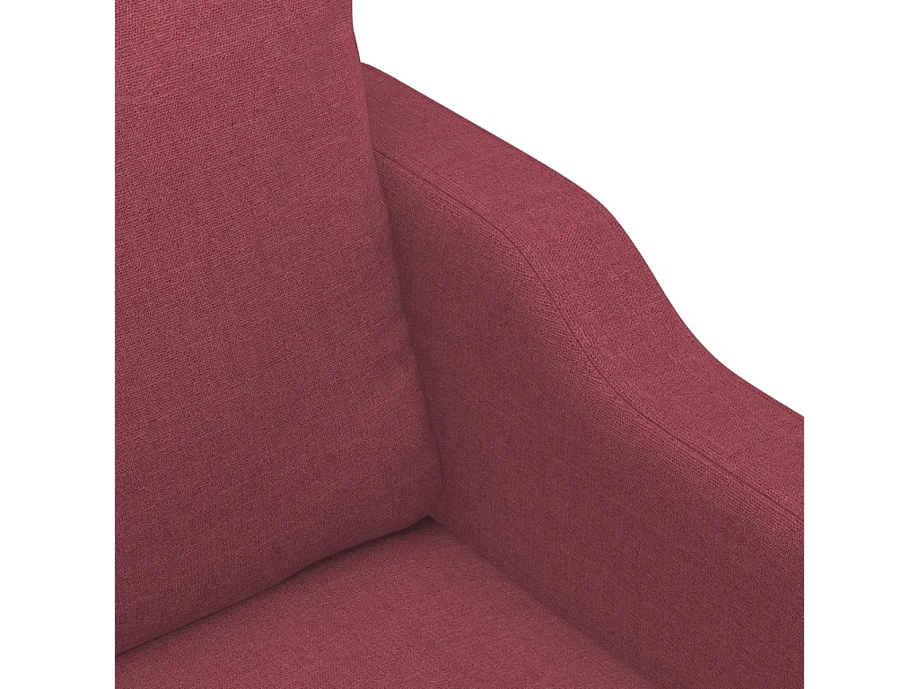 Ensemble de canapés 4 pcs avec coussins rouge bordeaux tissu