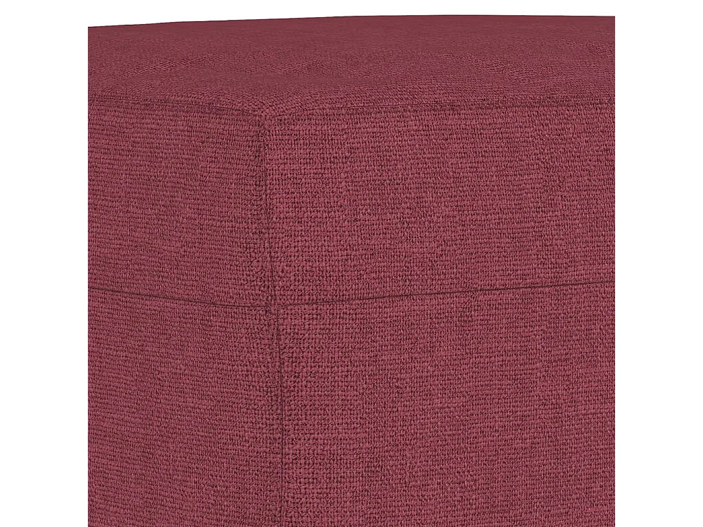 Ensemble de canapés 4 pcs avec coussins rouge bordeaux tissu