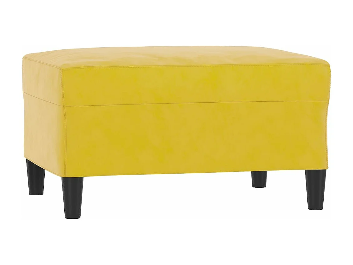 Conjunto de sofá de 4 piezas con cojines de terciopelo amarillo