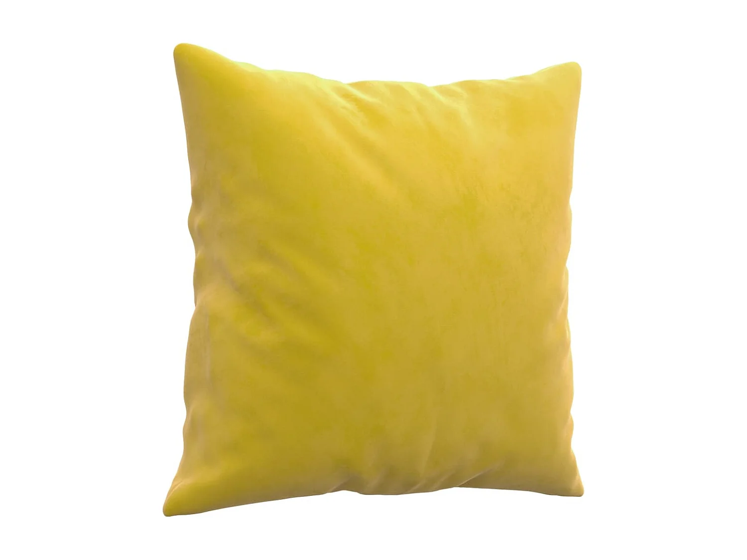 Ensemble de canapés 4 pcs avec coussins jaune velours