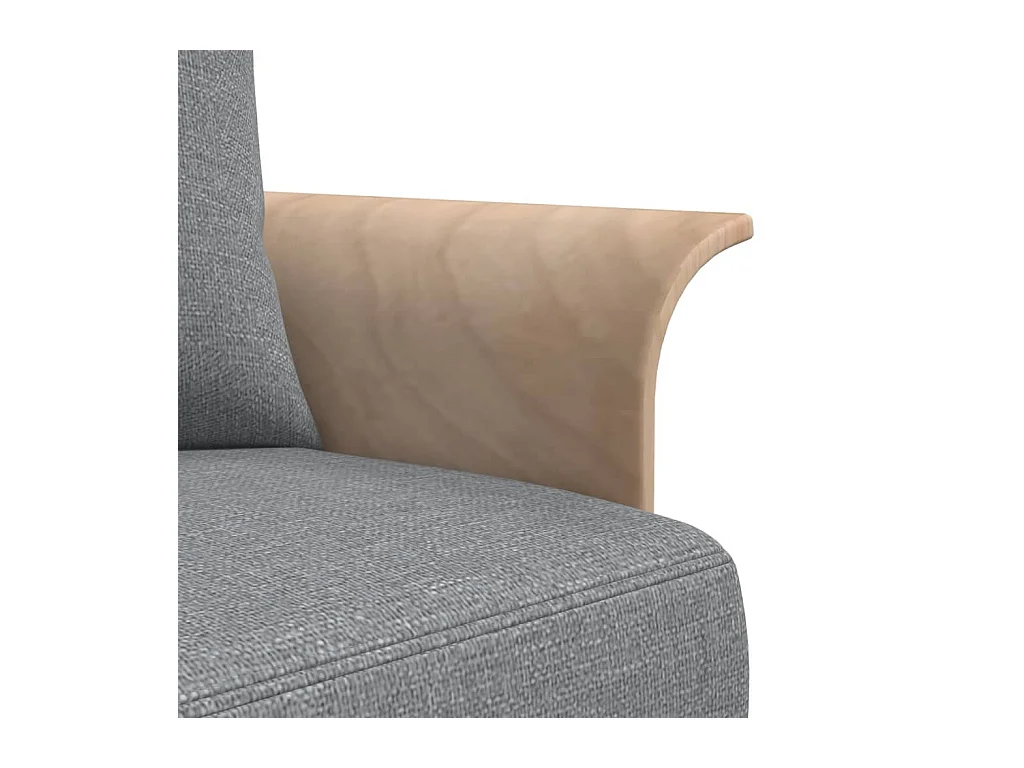 Divano letto a L grigio chiaro tessuto 279x140x70 cm
