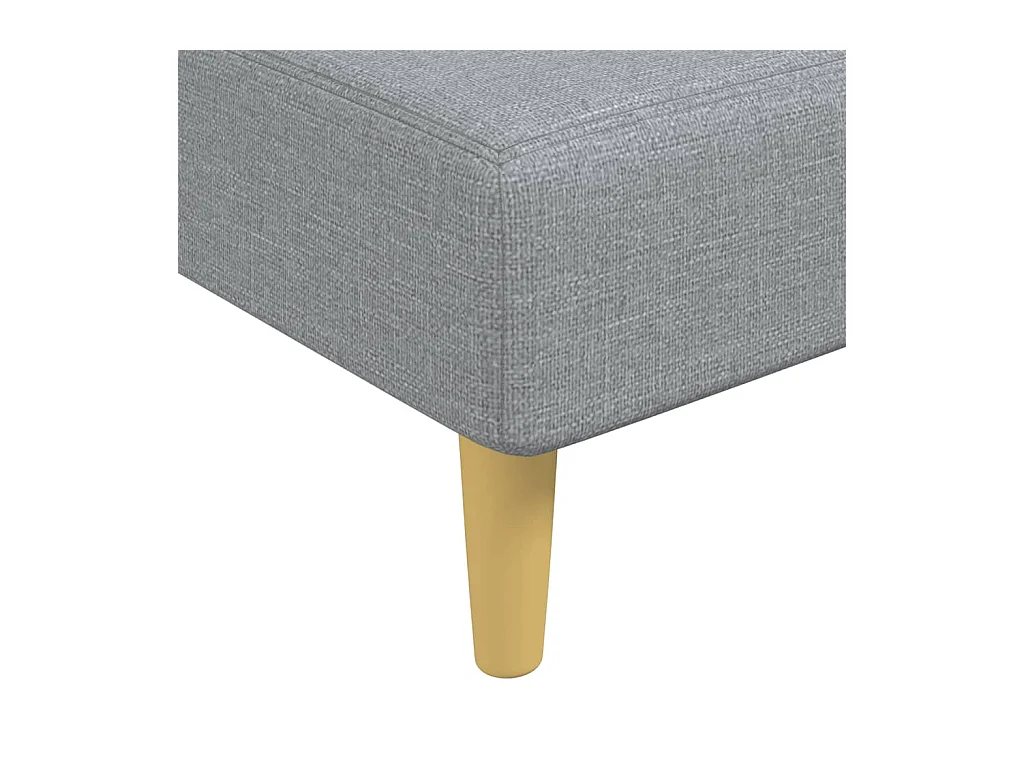 Divano letto a L grigio chiaro tessuto 279x140x70 cm