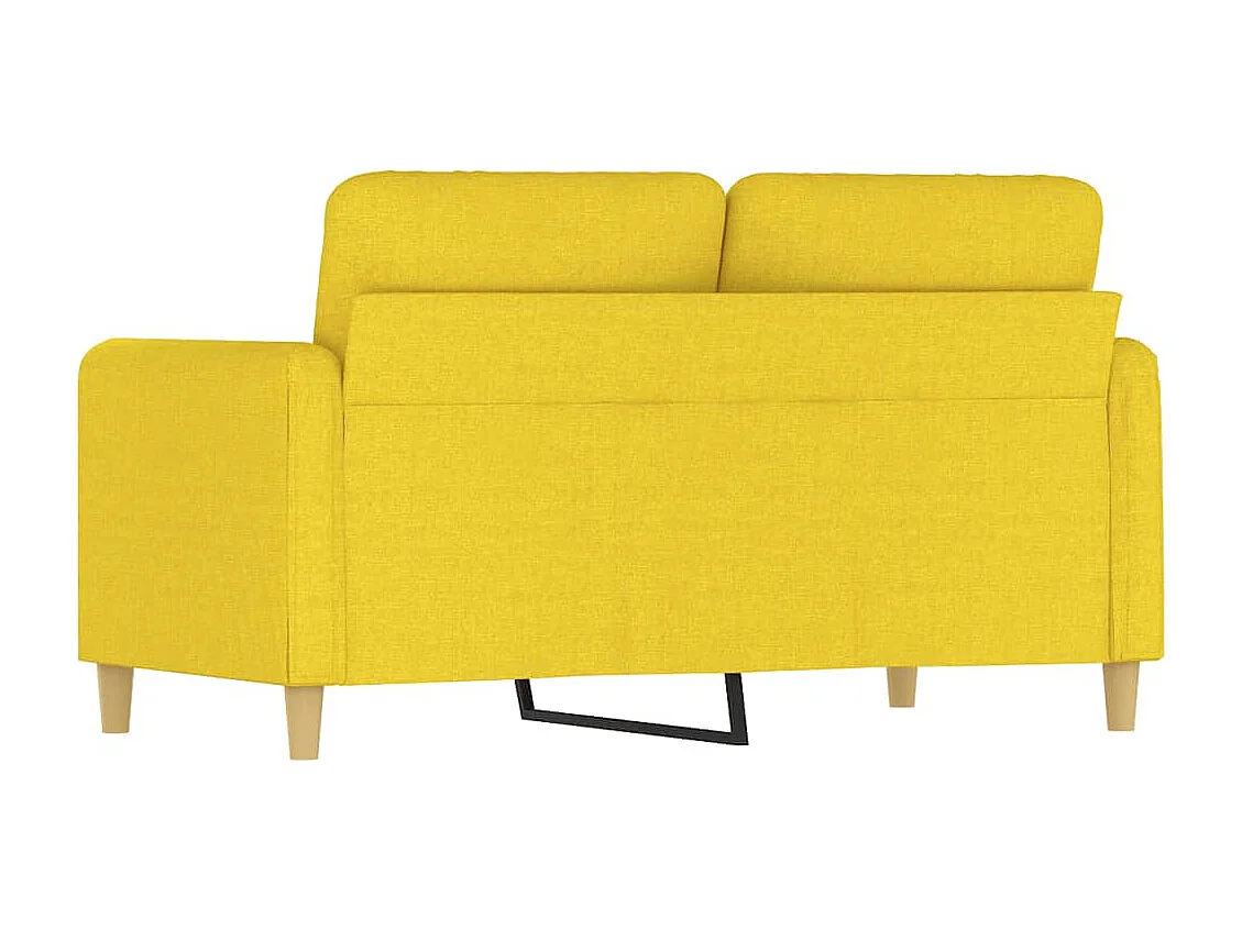 Canapé à 2 places Jaune clair 120 cm Tissu