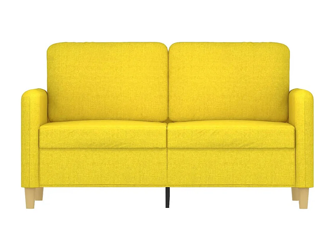 Divano 2 posti Giallo chiaro 120 cm Tessuto