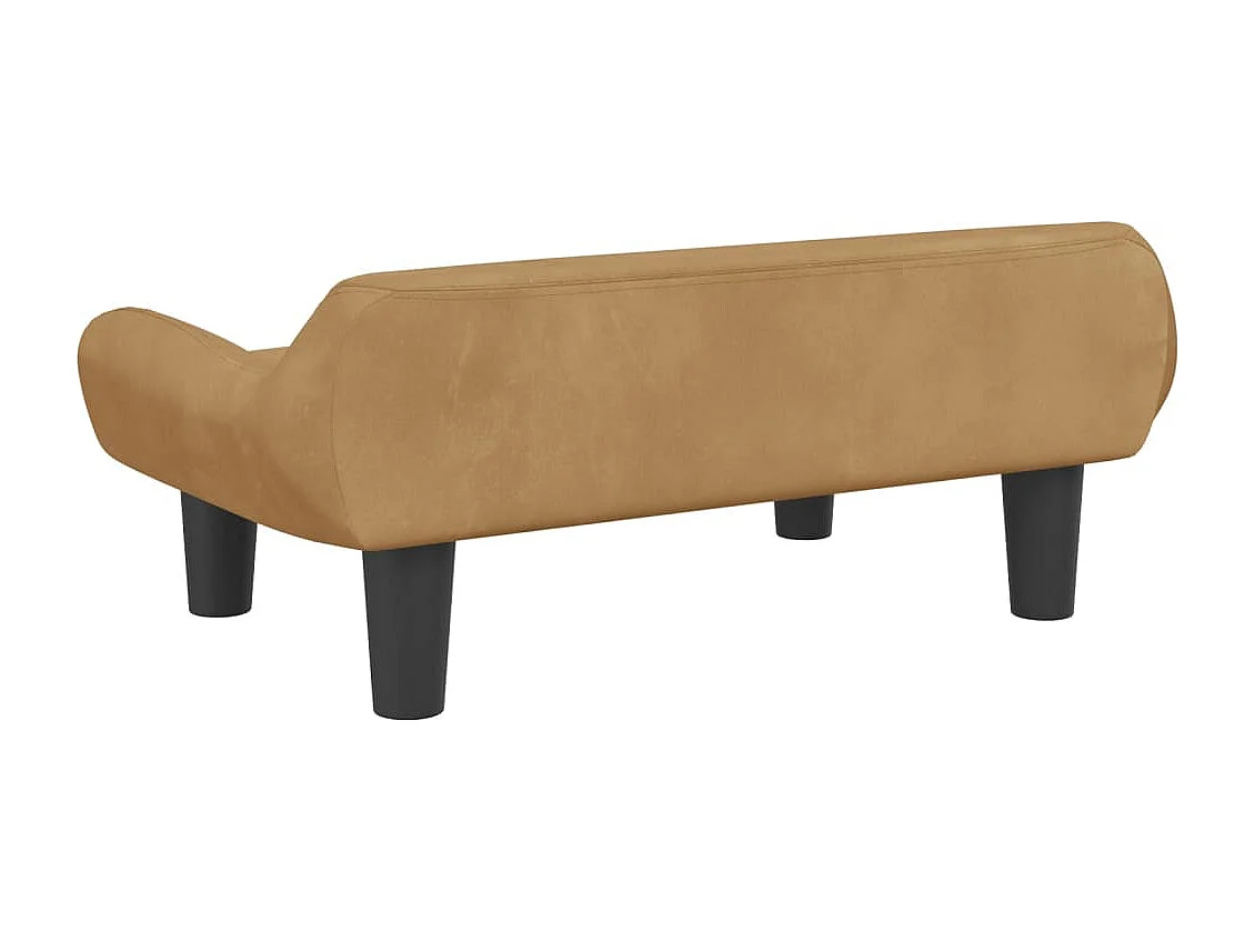Canapé pour enfants marron 70x40x24 cm velours