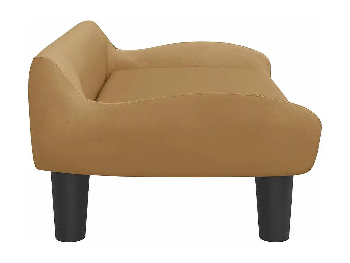 Canapé pour enfants marron 70x40x24 cm velours