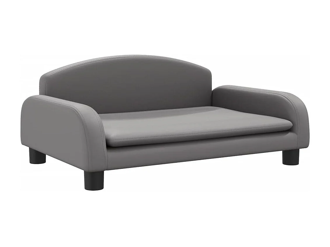 Divano per bambini grigio 70x45x30 cm similpelle