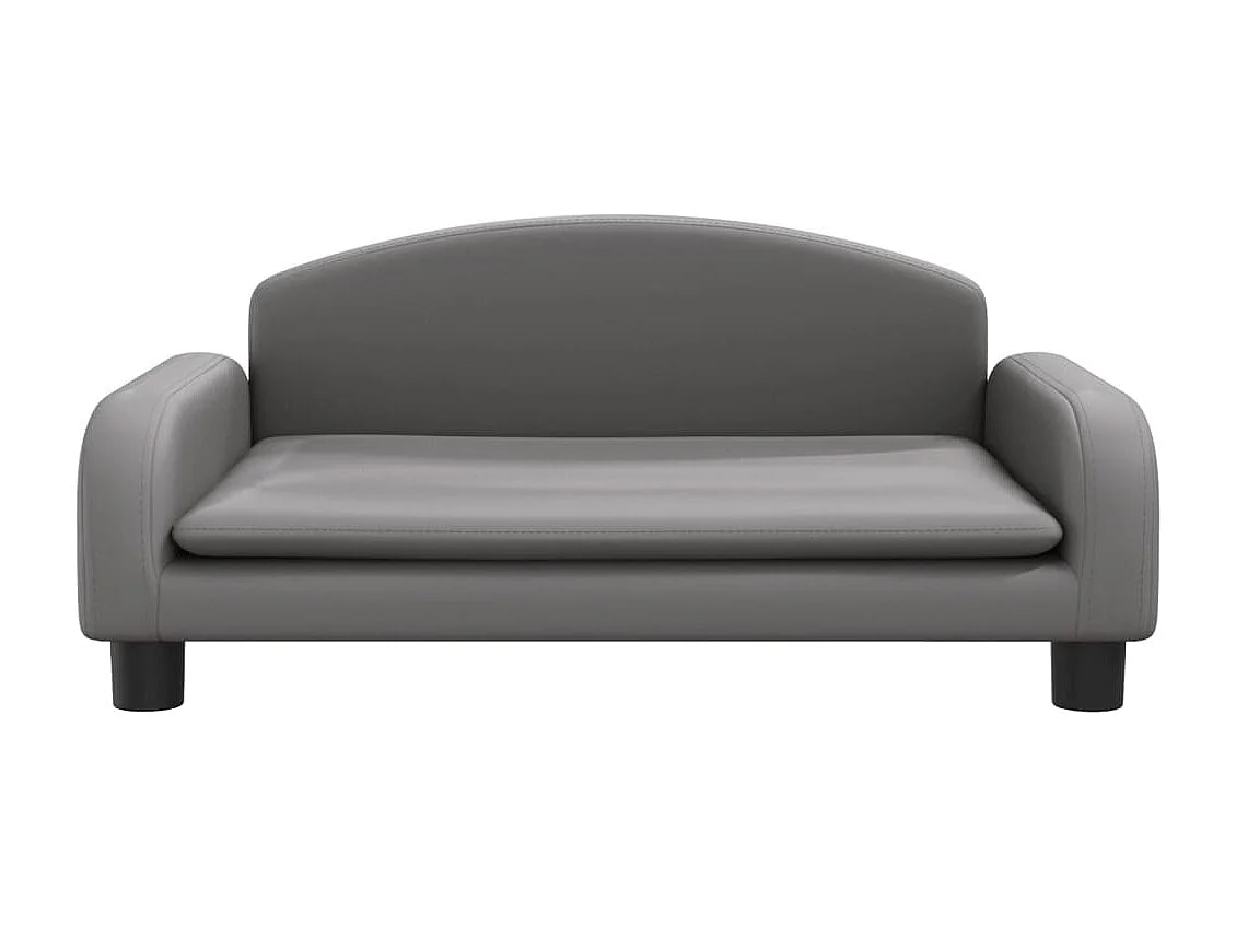 Divano per bambini grigio 70x45x30 cm similpelle