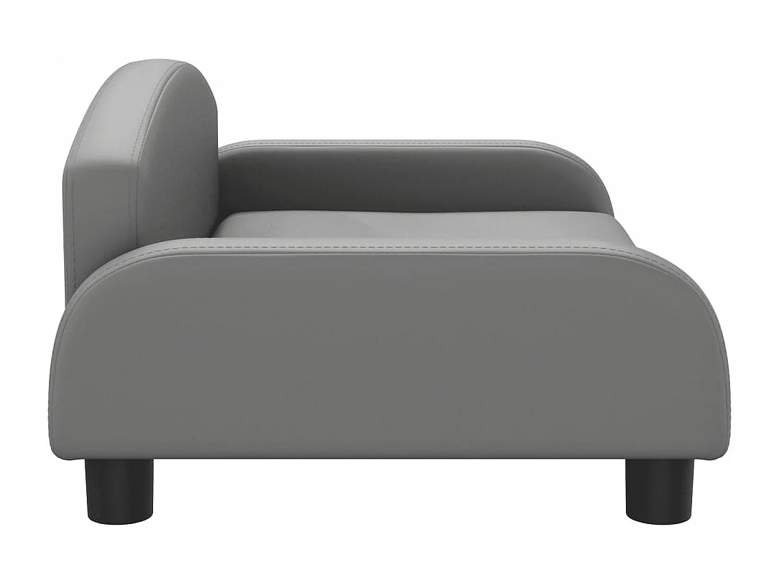 Divano per bambini grigio 70x45x30 cm similpelle