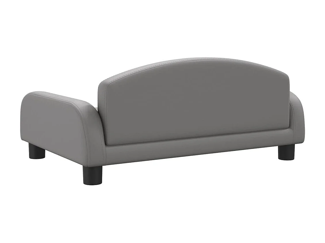 Divano per bambini grigio 70x45x30 cm similpelle
