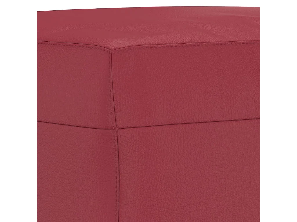 Ensemble de canapés 4 pcs et coussins Rouge bordeaux Similicuir