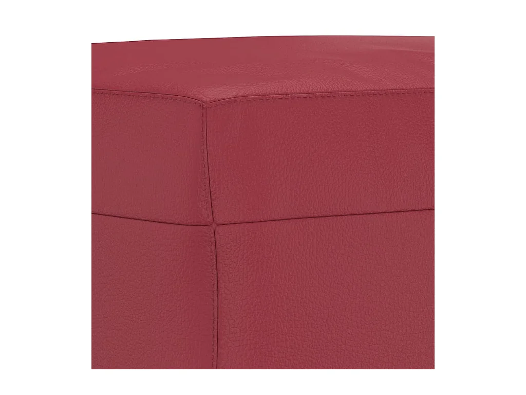 Ensemble de canapés 4 pcs et coussins Rouge bordeaux Similicuir