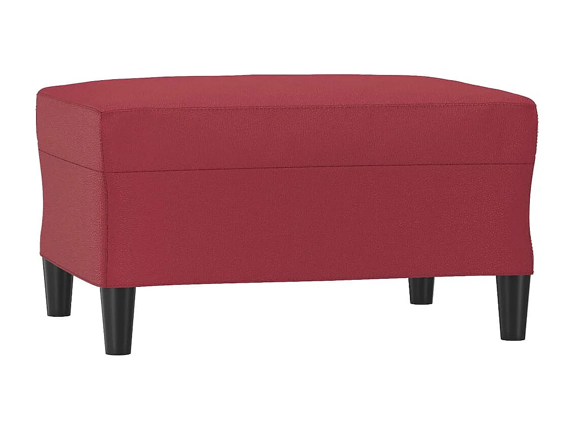 Ensemble de canapés 4 pcs et coussins Rouge bordeaux Similicuir
