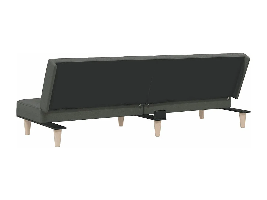 Canapé-lit gris foncé tissu