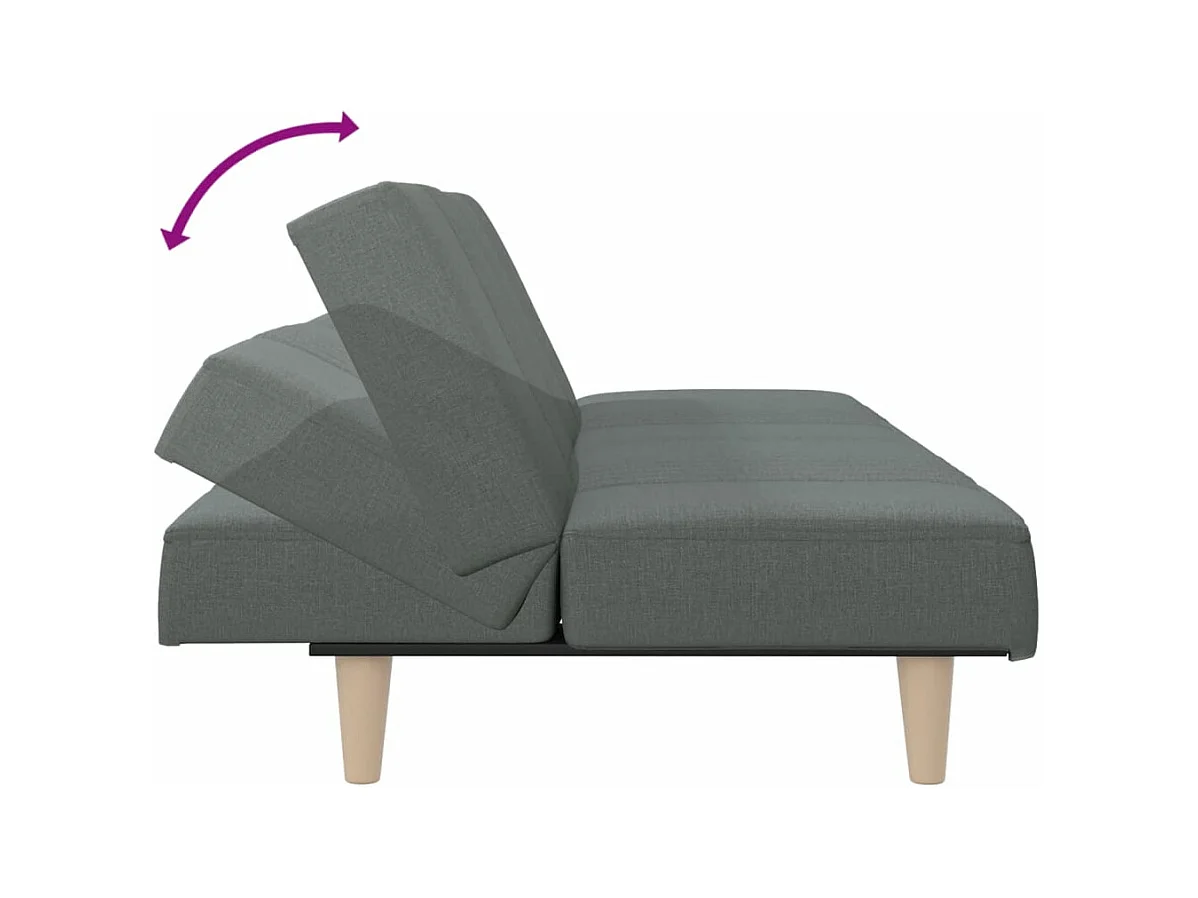 Schlafsofa aus dunkelgrauem Stoff