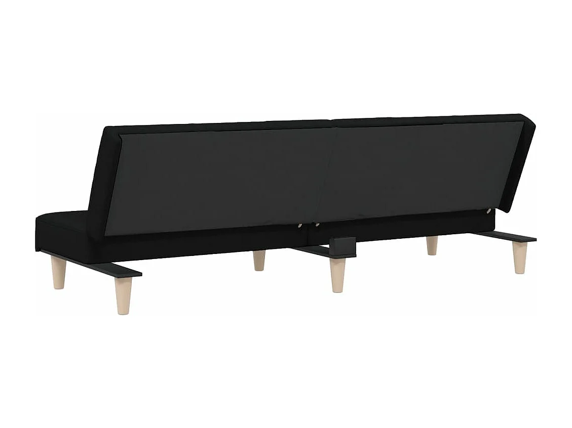 Sofá cama de tecido preto