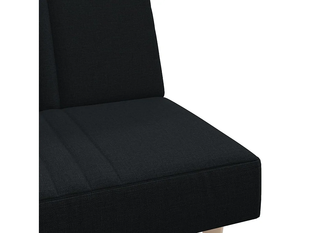 Sofá cama de tecido preto