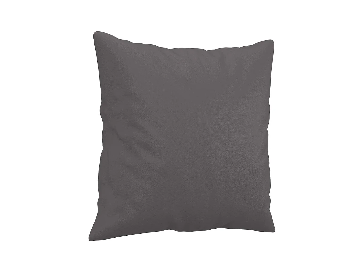 Ensemble de canapés 3 pcs avec coussins gris similicuir