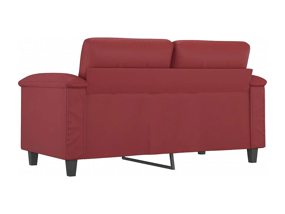 Canapé à 2 places Rouge bordeaux 120 cm Similicuir