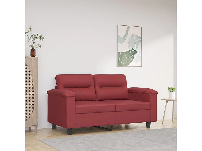 Divano 2 posti rosso bordeaux 120 cm Similpelle