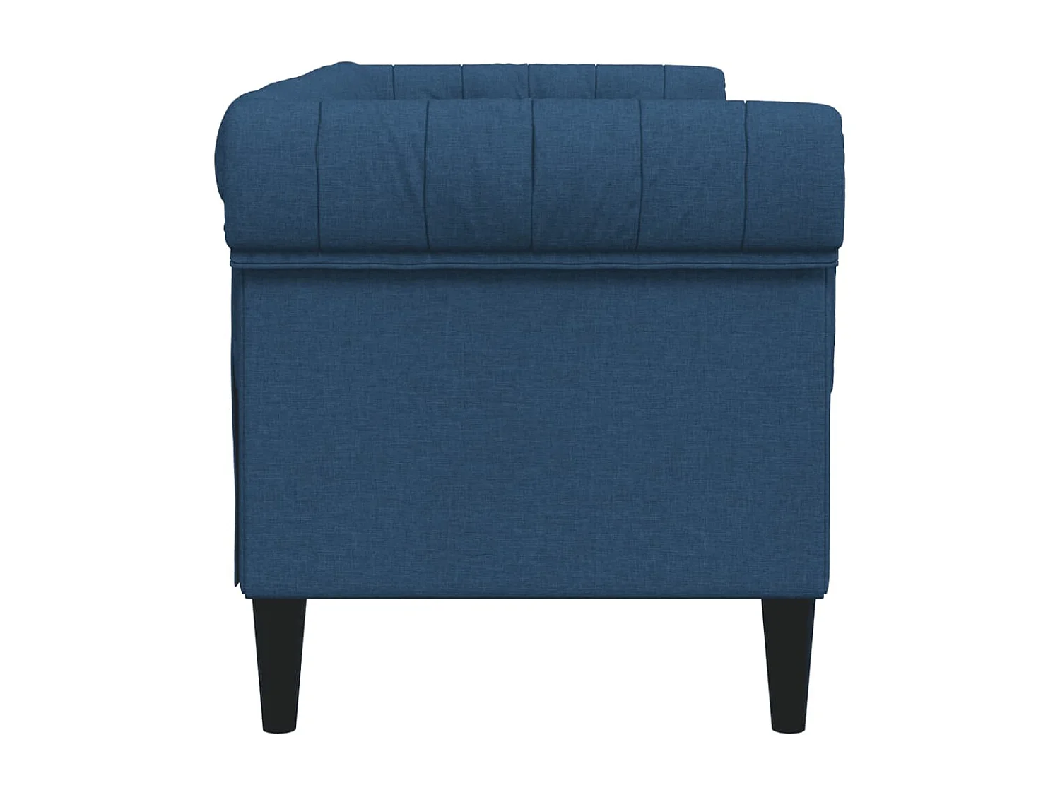 Canapé Chesterfield 2 places bleu tissu