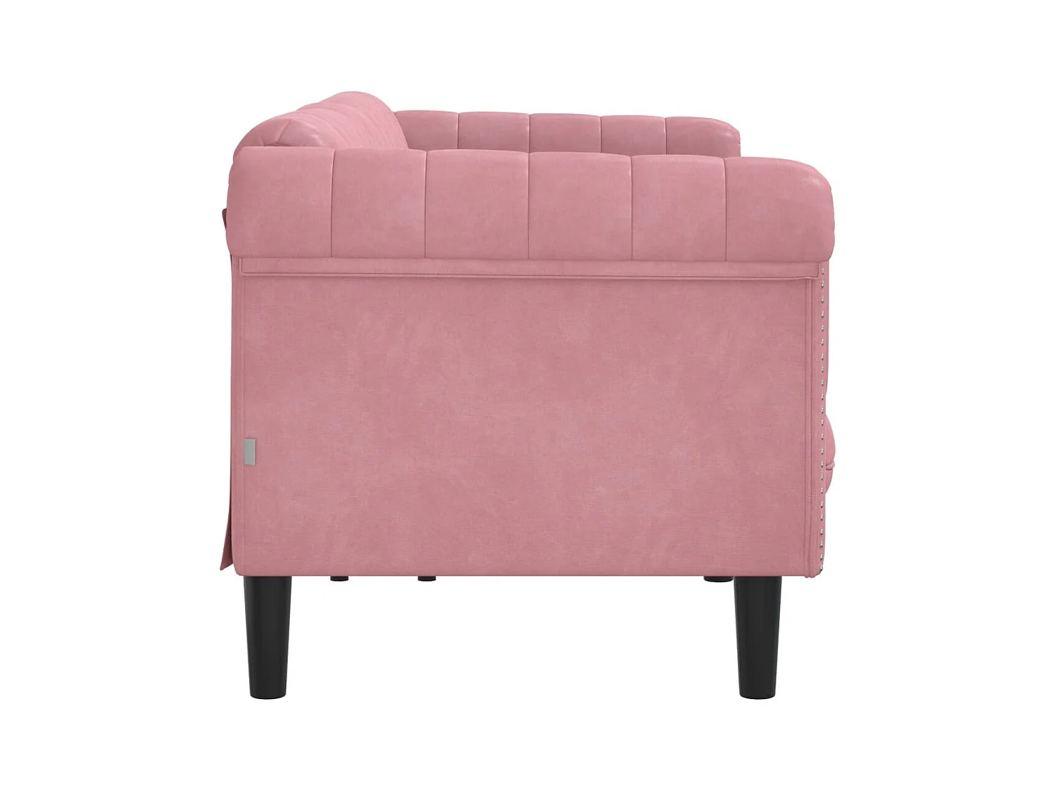 Sofá de 3 plazas de terciopelo rosa