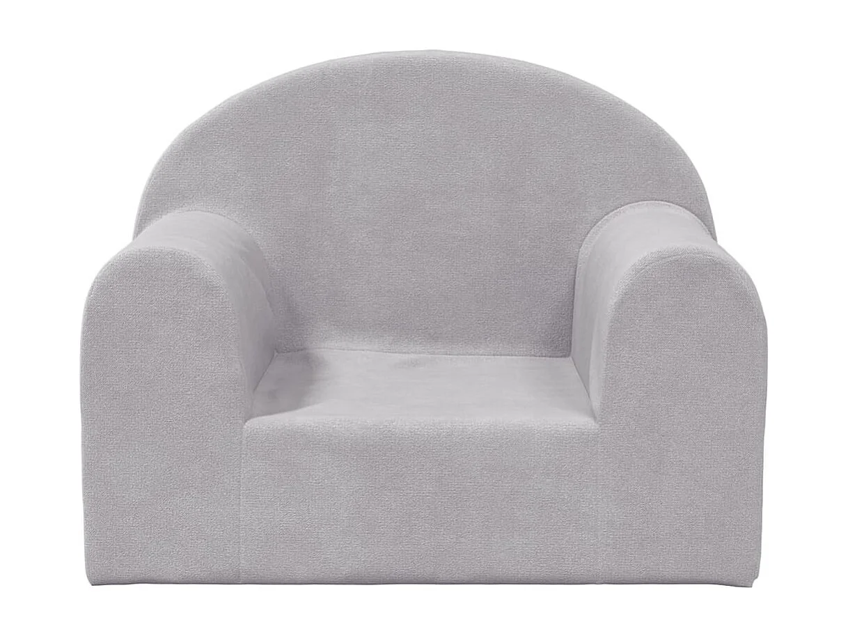 Canapé pour enfants gris clair peluche douce