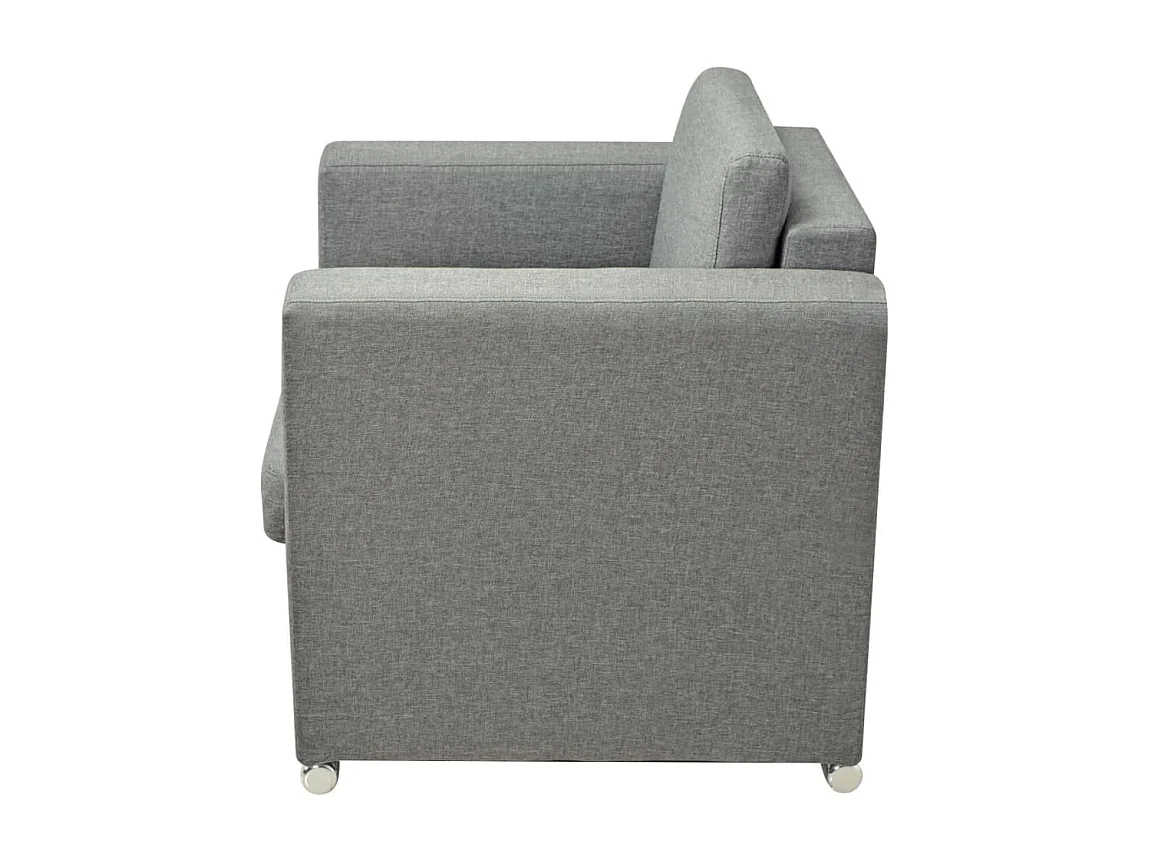 Ensemble de canapés trois pièces Tissu Gris clair