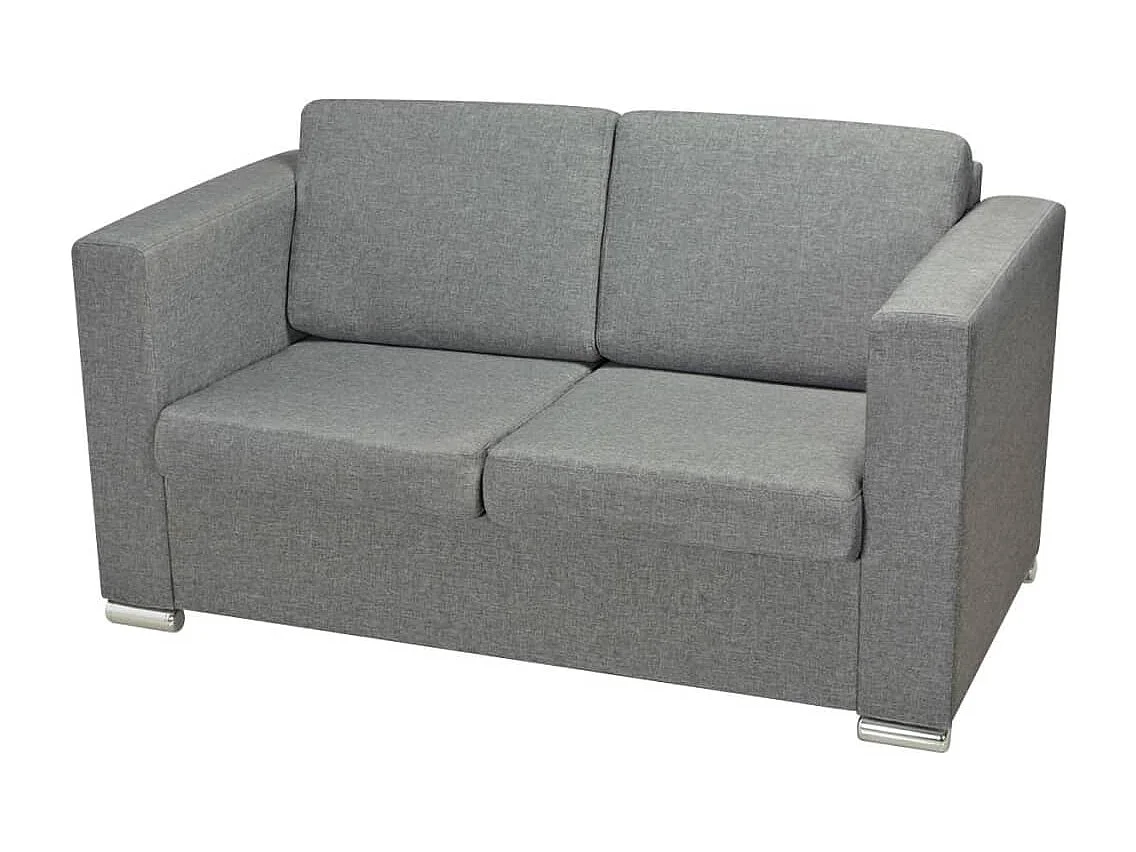 Ensemble de canapés trois pièces Tissu Gris clair