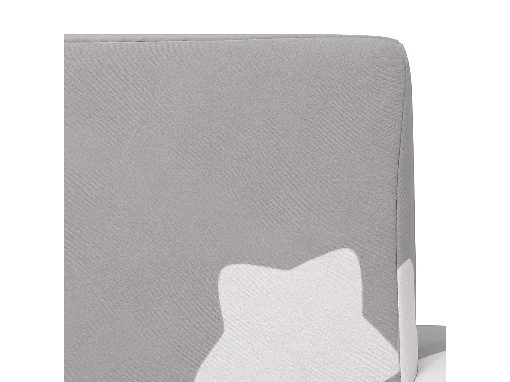 Sofá-cama infantil 2 lugares cinza claro estrelas pelúcia macia