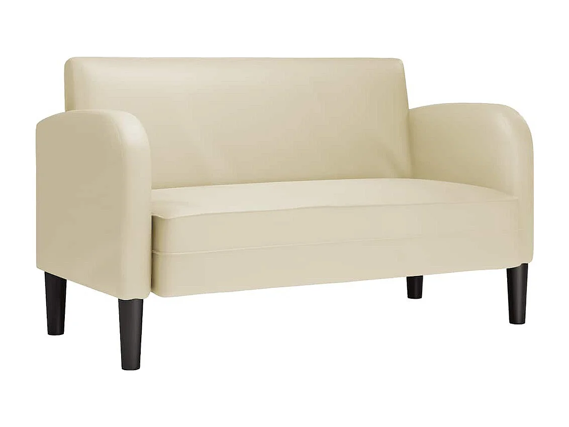Canapé causeuse crème 110 cm similicuir