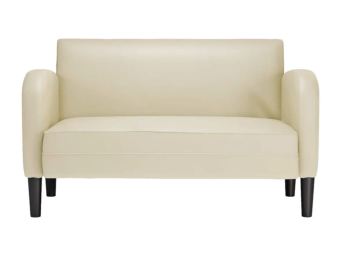 Canapé causeuse crème 110 cm similicuir