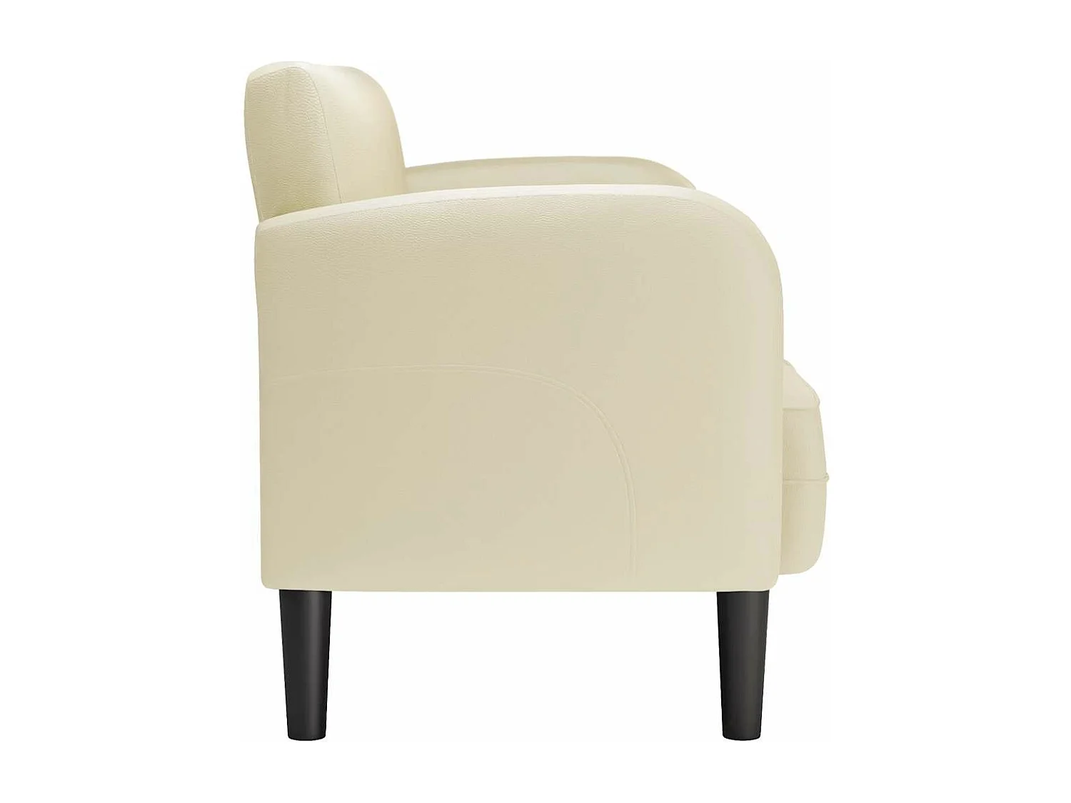 Canapé causeuse crème 110 cm similicuir