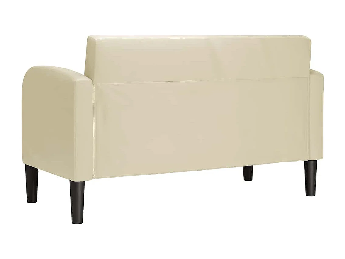 Canapé causeuse crème 110 cm similicuir