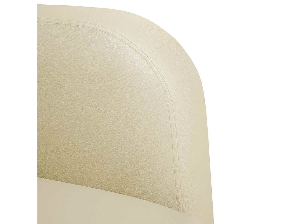 Canapé causeuse crème 110 cm similicuir