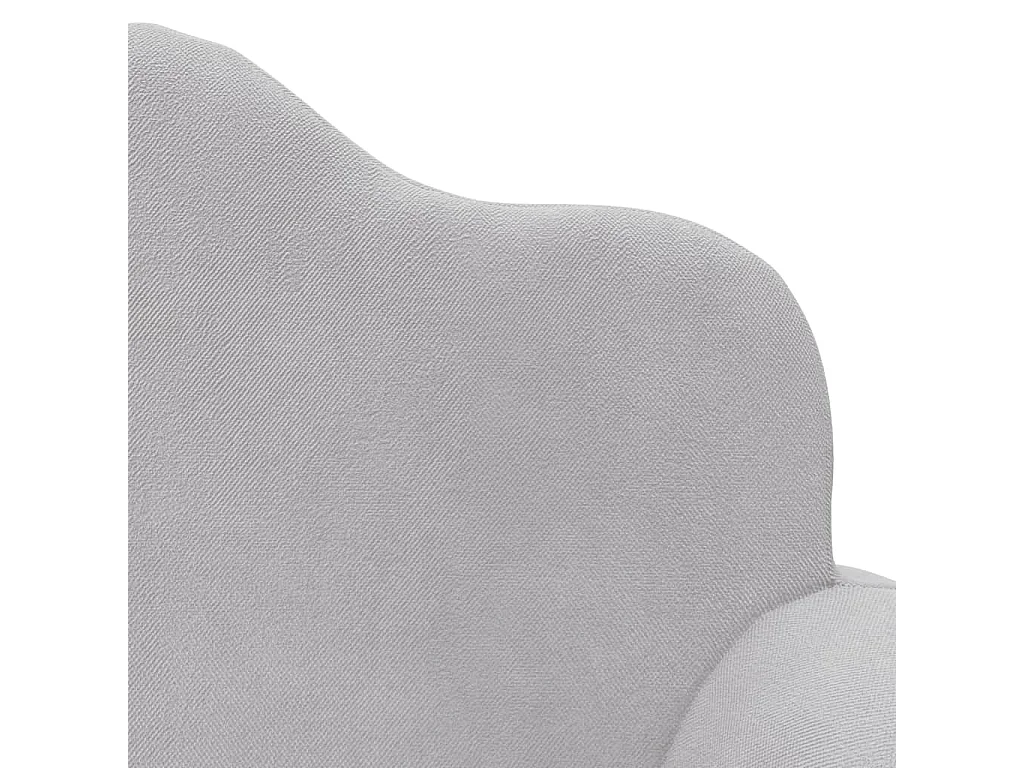 Sofá infantil 2 lugares cinza claro pelúcia macia