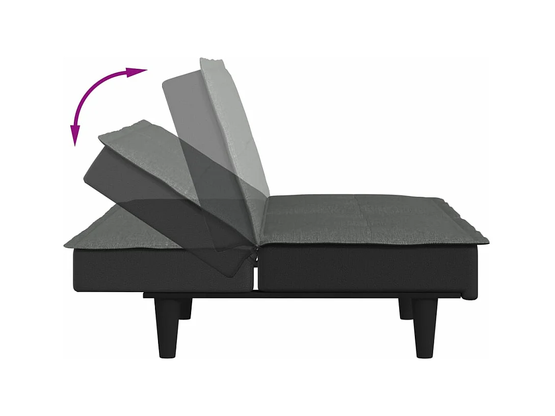 Schlafsofa aus dunkelgrauem Stoff