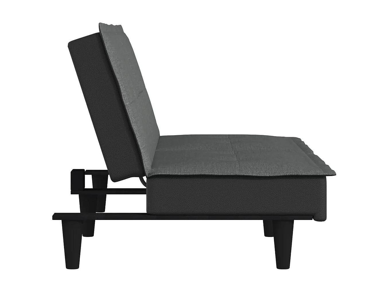 Sofá cama de tela gris oscuro